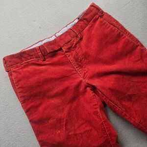 Polo Ralph Lauren Mens Red Corduroy Pants Slim Fit Cotton Stretch 32x31